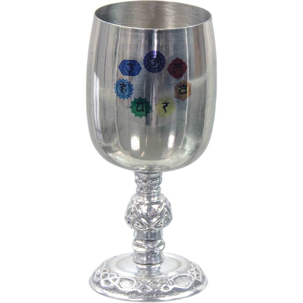 7 Chakra Chalice Ritual Goblet Stainless Steel Celtic Stem
