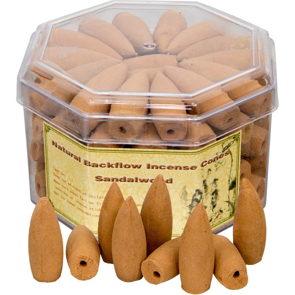 70 Sandalwood Natural Backflow Incense Cones