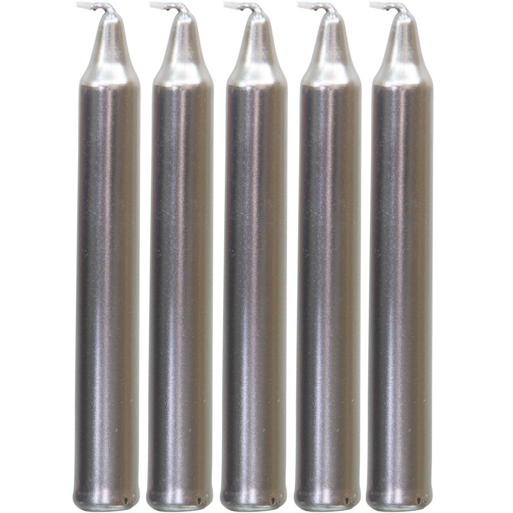4" Chime Candle Silver (5 Pack)