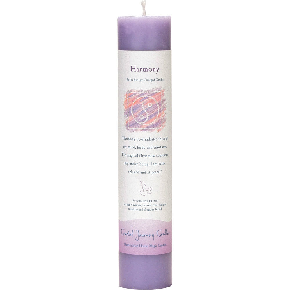 Crystal Journey Candles Harmony Reiki Charged Pillar Candle