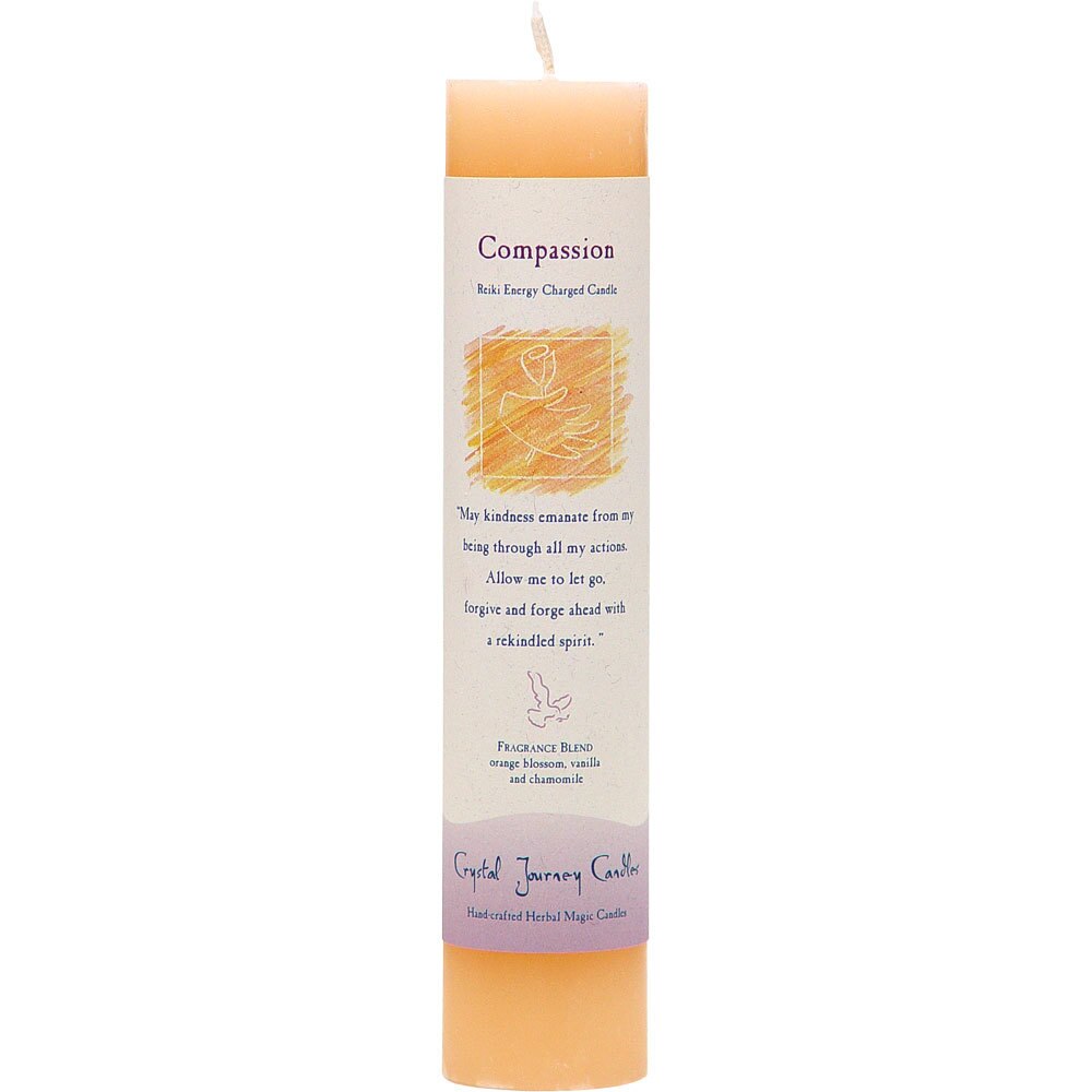 Crystal Journey Candles Compassion Reiki Charged Pillar Candle