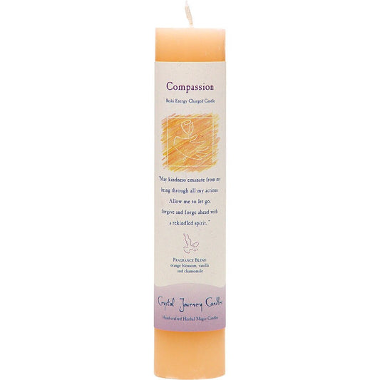 Crystal Journey Candles Compassion Reiki Charged Pillar Candle