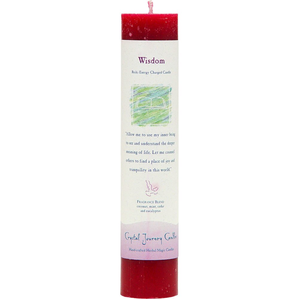 Crystal Journey Candles Wisdom Reiki Charged Pillar Candle