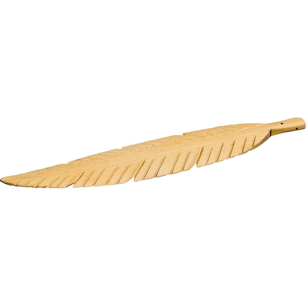9" Feather Shaped Wood Incense Holder