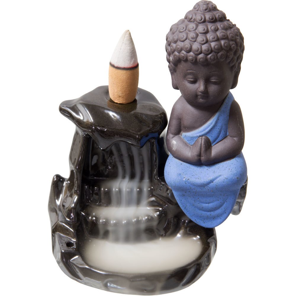 Blue Buddha Ceramic Backflow Incense Burner