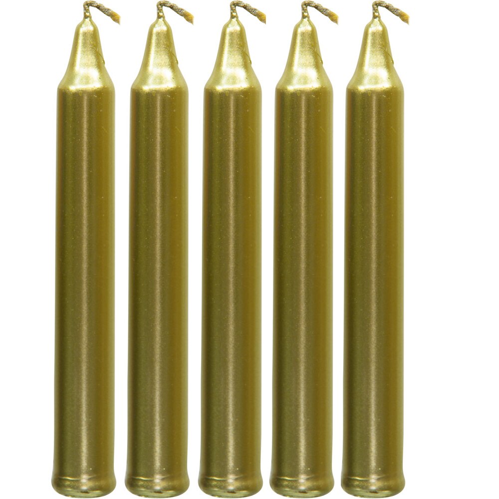 4" Chime Candle Gold (5 Pack)