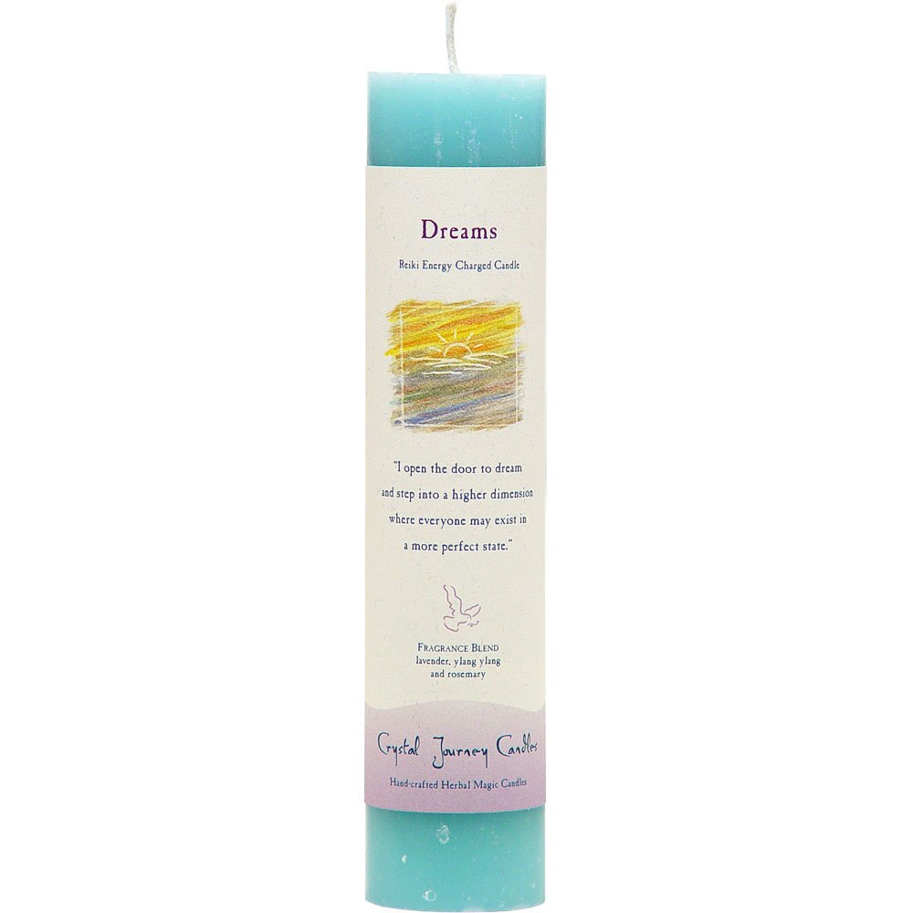 Crystal Journey Candles Dreams Reiki Charged Pillar Candle