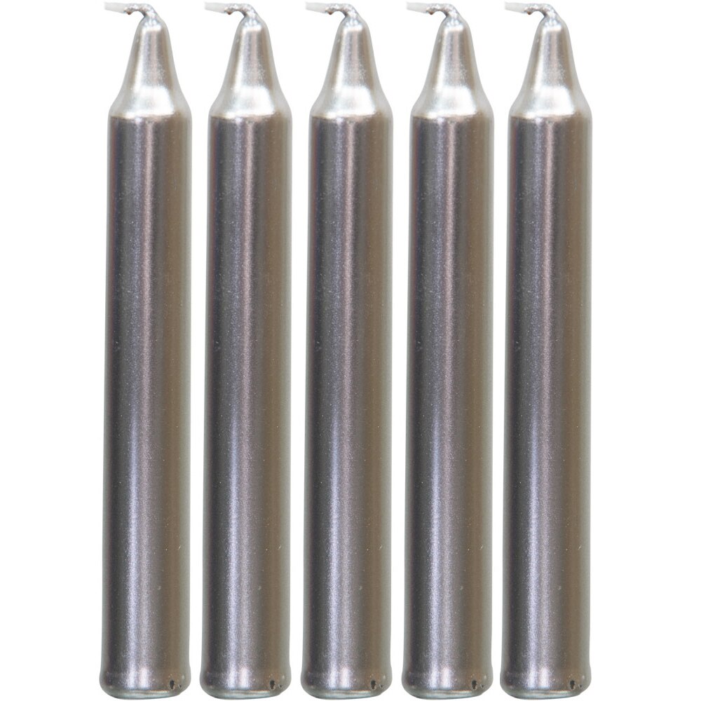 4" Chime Candle Silver (5 Pack)